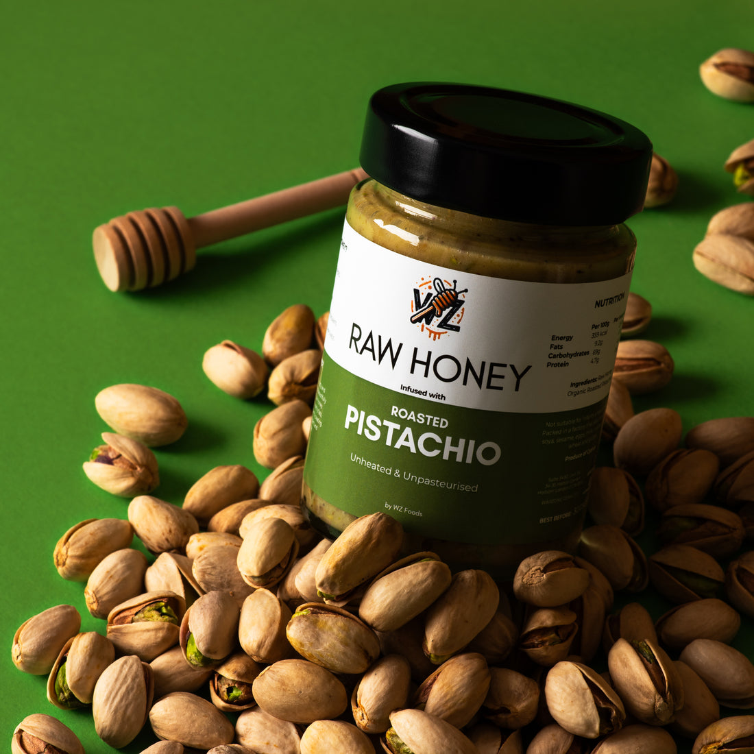 Pistachio Infused - Raw Honey